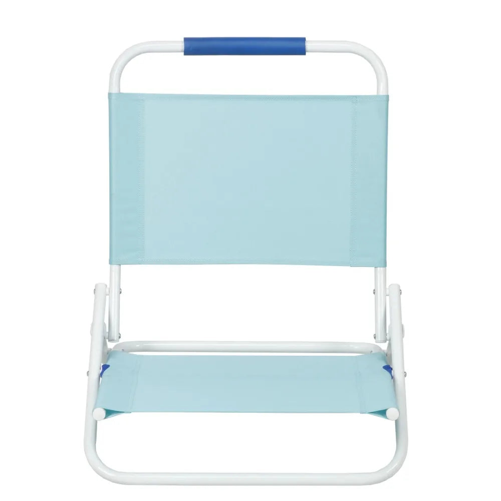 Beach Sand Chair, Teal, Durable Weather Resistant Fabric, Powder-coated steel frame for rust-resistance, Folds flat for storage