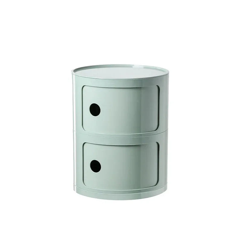 Creative Bedroom Bedside Table Modern Minimalist Round Storage Small Cabinet Large Capacity Plastic Side Cabinet