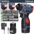 16.8V Brushless Screwdriver Lithium Electric Drill Rechargeable Hand Drill Screwdriver Electric Tool Torque Drill Repairing Kit