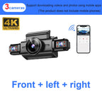 4 Channel Hidden Dash Cam with APP 4K HD Night Vision 24/7 Parking Mon