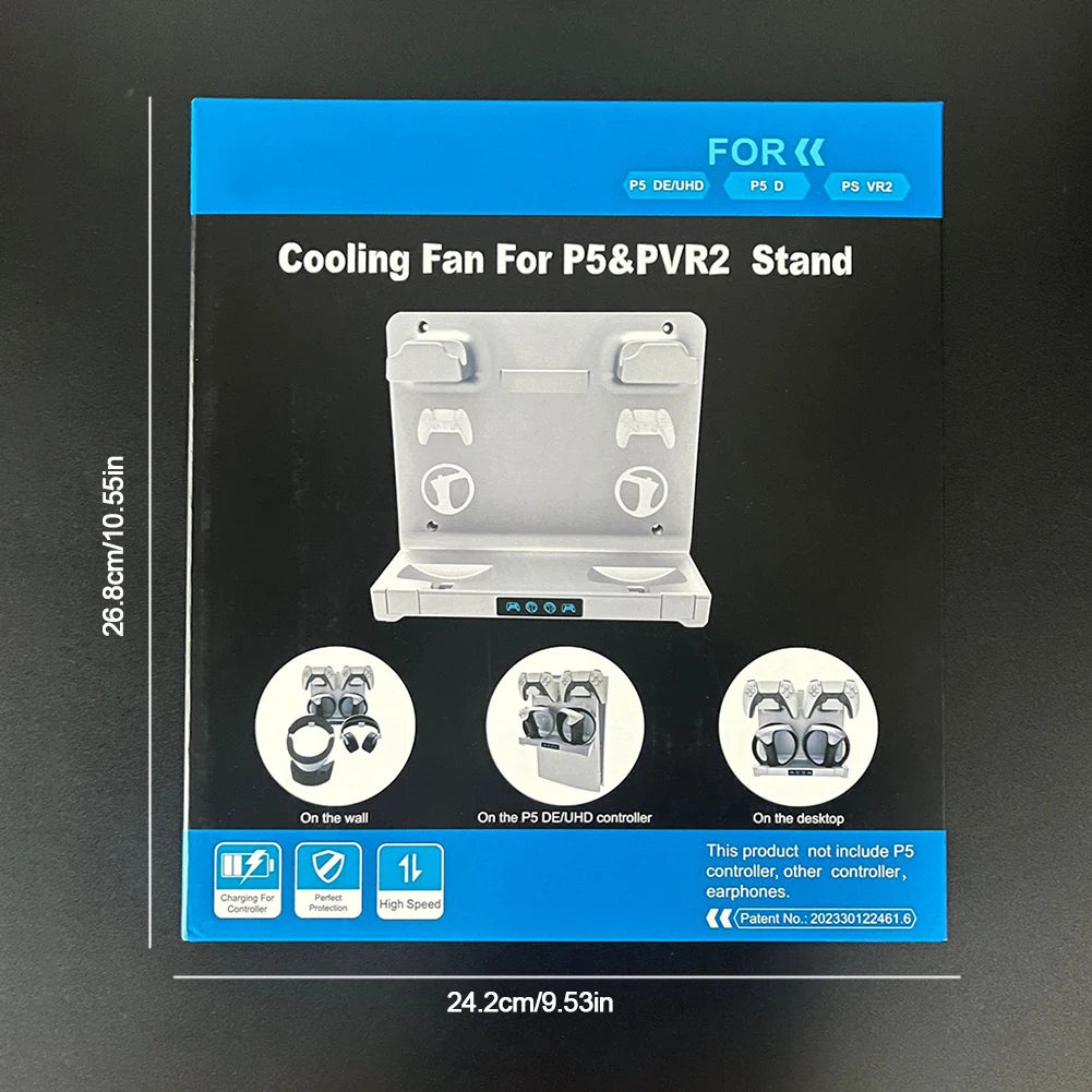 Controller Charger Hanging Game Controller Charger Station Storage Earphones Bracket With Display Light for PS VR2 PS5