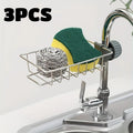 Kitchen Sink Drain Rack Adjustable Height Flexible Faucet Holder Sponge Storage Soap Drainer Organizer Bathroom KitchenAccessory