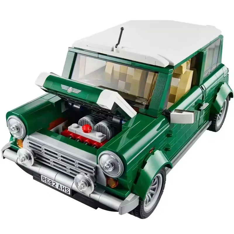 Mini Classic Green Car Model Building Blocks Toy Compatible with 10242