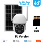 Tuya Smart 4G Solar Security Camera Outdoor,No SIM Required,Solar Charging IP camera,3MP,Human Detection,Security Protection