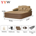 New 2 Persons Inflatable Mattress Camping Folding Outdoor Indoor Home Air Cushion 48cm High Bed Lazy Laying Soft Skin-friendly