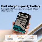 Kinscoter Newest Outdoor 4000mAh Mini Fan Portable Wearable Waist Clip