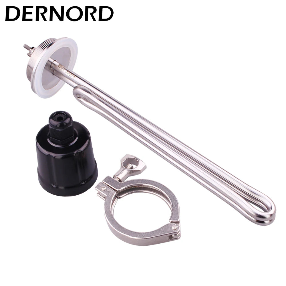 DERNORD Heating Element 2" Tri Clamp FoldBack for Brew 2.5KW 3.5KW 4.5KW 5.5KW 220V Tubular Electric Heater for Water