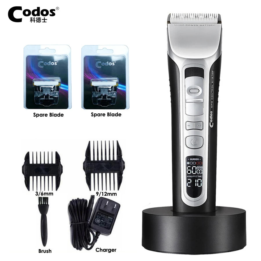 Codos 968 Professional Electric Hair Trimmer Rechargeable Hair Clipper Haircut Beard Trimmer Razor for Barber