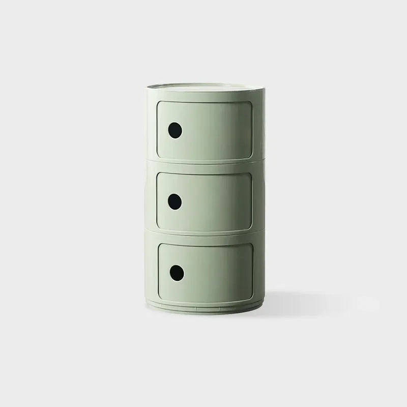 Round bedside table nordic plastic Bedside cabinet for bedroom small side end table nightstand Storage locker