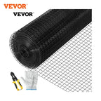 VEVOR Welded Wire Fence Vinyl Coated Chicken Rabbit Mesh 1"x1" 16 Gauge 24"x50'/24"x100'/36"x50' Black Hardware Cloth & Mesh
