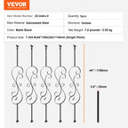 VEVOR Staircase Metal Balusters Galvanized Steel Decorative Banister Spindles with Hollow Baskets Spiral Stair with Shoes Screws