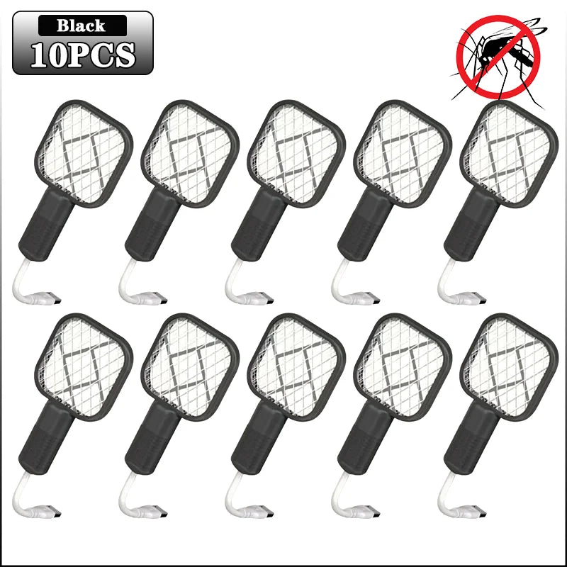 Electric Mosquito Swatter UV Light Bug Zapper Rechargeable Fly Killer Insect Racket Portable Outdoor Pest Control for Camping