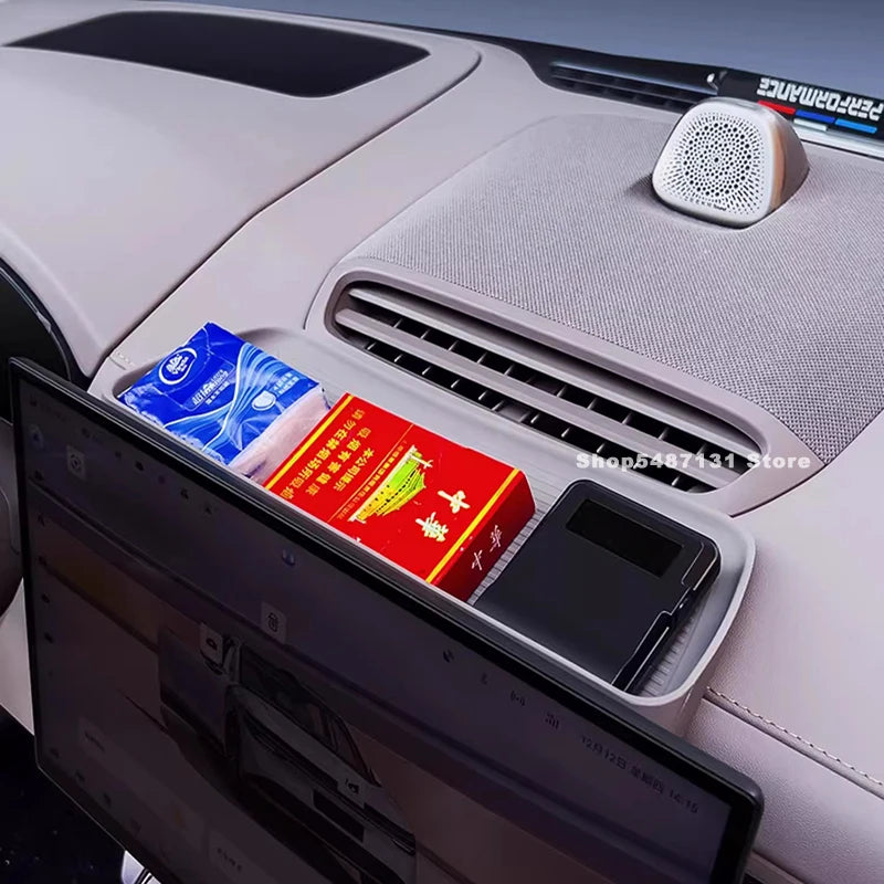Car Dashboard Navigation Screen Storage Box for ZEEKR 7X Interior Accessories 2024 2025 for Left Hand Drive