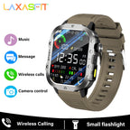 LAXASFIT Outdoor Sports Smart Watch 2.01 inch HD Screen LED Flashlight Bluetooth Talking Smart Watch Men Women Holiday Gift