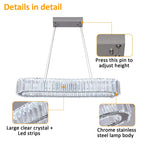 Modern Crystal Chandelier Dining Room Decor Pendant Hanging Light Fixtures For Living Room Ceiling Lamp Lustre Home Decoration