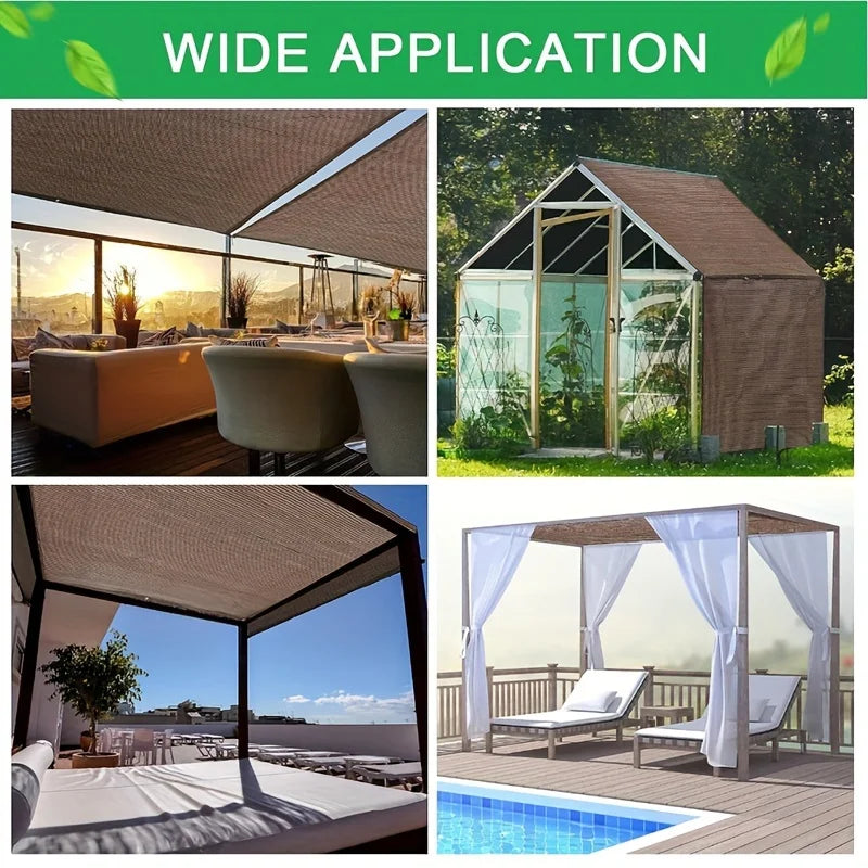 [Coffee Color Shade Net] Coffee Color Sunshade Cloth - Sun Protection Shade Net for Plant Cover, Home, Succulent, Balcony