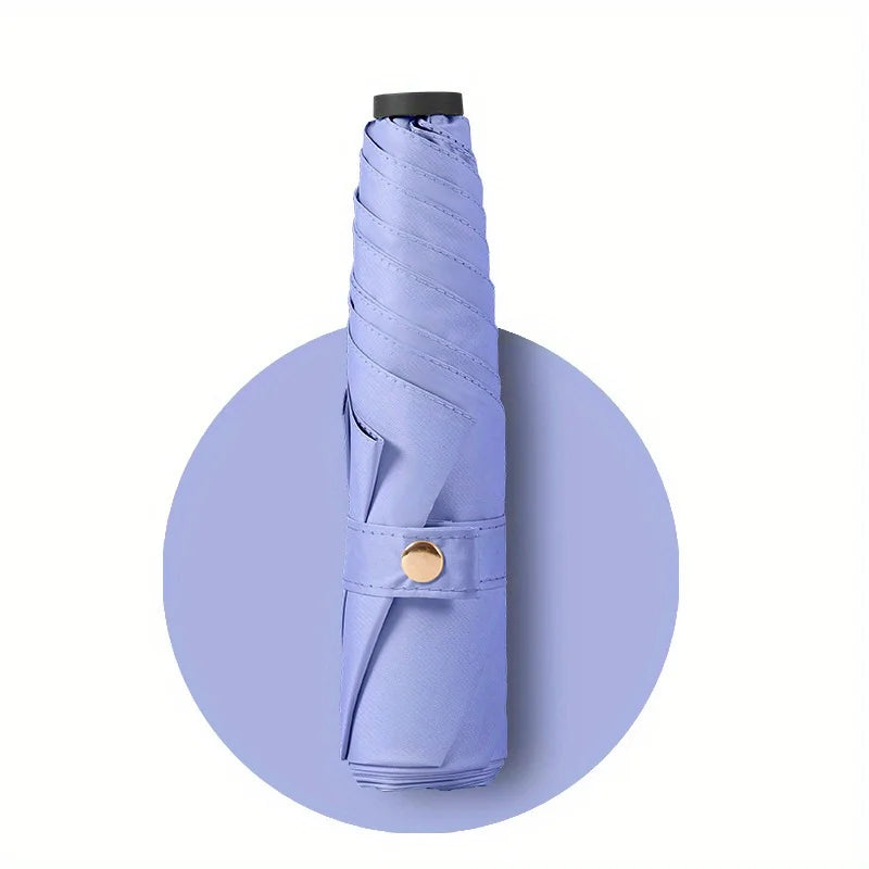 UPF50+ Umbrella Carbon Fiber Sun UV Protection Portable Umbrella Vinyl Folding Rain Parasol Pocket Pencil Umbrella