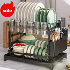 Kitchen bowl rack, drain rack，1pc Double-layer Tableware Drain Rack, Chopsticks Water Cup Cutting Board Kitchen Storage Rack, La