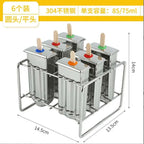 40pcs Stainless Steel Popsicle Mould Ice Lolly Mold For Popsicle Machine Fruit Shape DIY Ice Cream Molds With Sticks Holder
