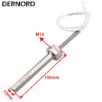 12v Cartridge Heater Tube 50w 100w 150w  SUS304  Immersion Water Rod M16 Thread Resistance Electric Heating Element
