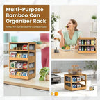 Pantry Organizer Pet Can Organizer for Pantry, Organizer, 2 Tier Stackable Can Storage Rack Ideal for 36 Human and Pet Food Cans