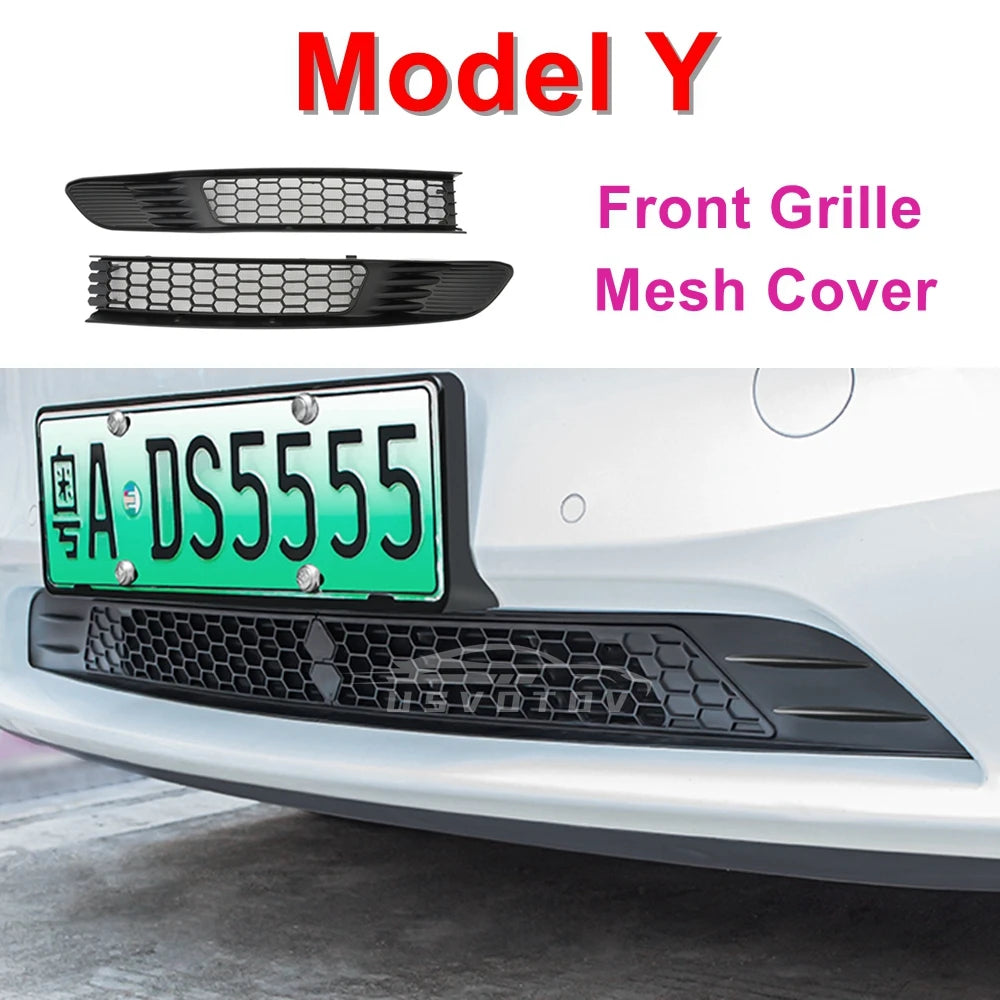 For Tesla Model 3 Y Juniper 2025-2021 Lower Bumper Anti Insect Net Anti-dustproof Air Vent Grille Cover Insect-proof Front Inlet