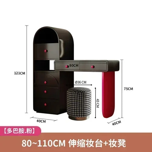 Storage Stool Dressing Table Mirrors Women Minimalist Jeweler Dresser Makeup Stand Tocador De Maquillaje Home Decoration