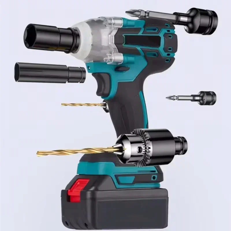 European standard Cordless electric impact wrench Electric tool brushless electric wrench hand drill 21V battery