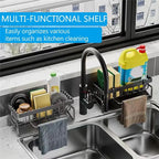 A36T-Kitchen Sink Organizer Rack,Kitchen Rack, Household Sink Tableware Drain Storage Rack,Sponge Detergent Storage Rack