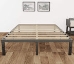 DDPNKL 3500lbs Heavy Duty,14 Inch Steel & Wooden Slat Support Reinforced Platform Bed Frame,Mattress Foundation/Easy Assembly