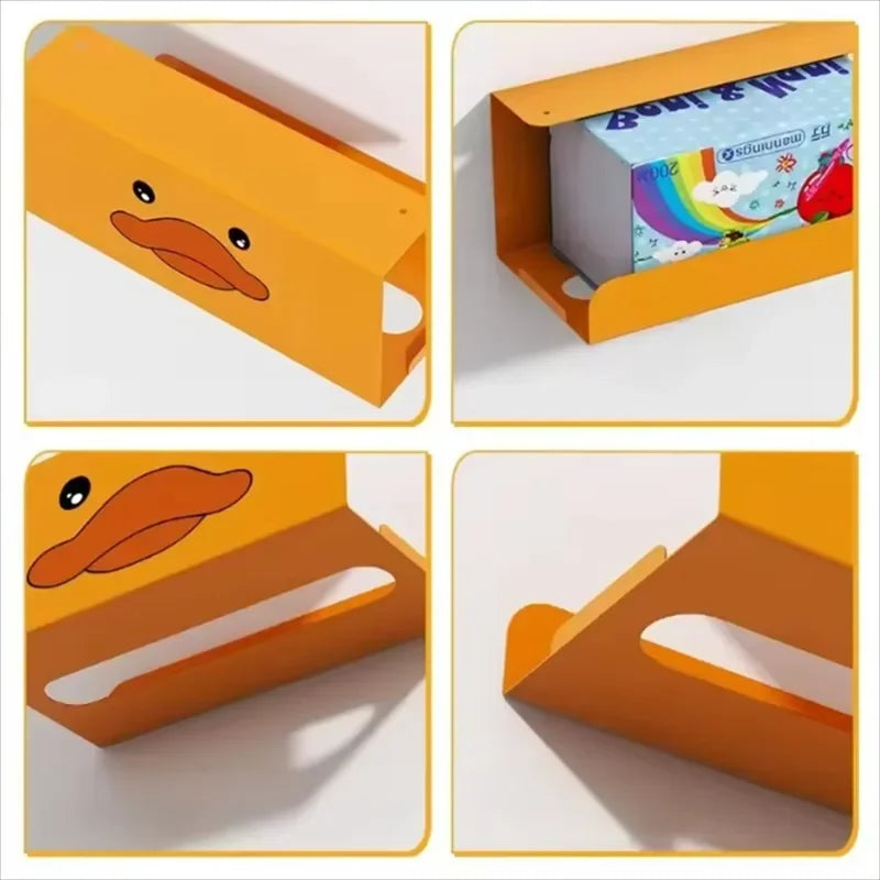 Kitchen Metal Tissue Hanger No Drill Wall Drawer Cabinet Mount Napkin Storage Holder Household Kitchen Sorting Accessory Rack