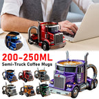 Durable Truck Coffee Mug 11 Ounces Handcrafted Coffee Cup Semi-trailer Shaped Semi Truck Semi-Truck Coffee Mugs Men Coffee Cup