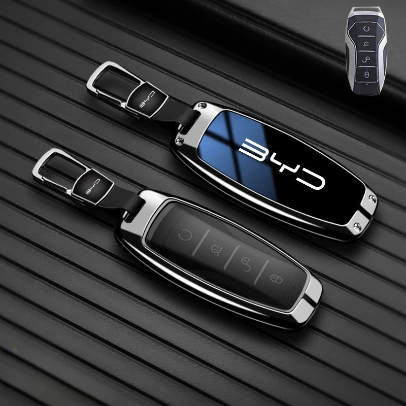 Car Remote Key Case Fob Cover Holder Shell Bag for BYD Song Plus Atto 3 Han EV Tang DM Qin Seal Dolphin Keychain Accessories