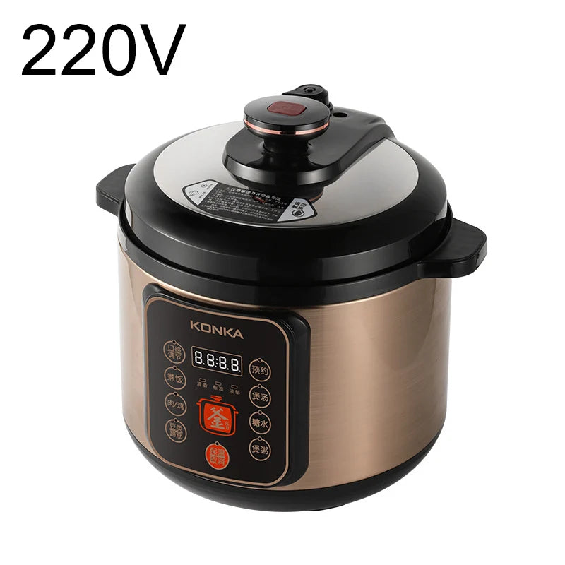 2025 New Electric Rice Cooker Home Multi functional Intelligent 5L Large Capacity Non stick Pot Pressure Cooker