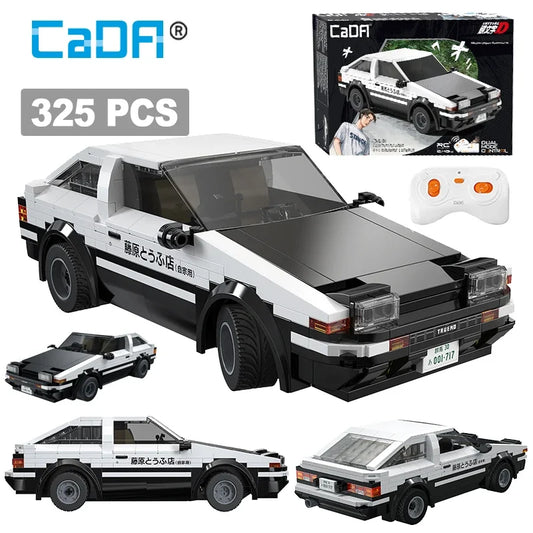 Cada New product 2025 City Technical RC Drift Racing Car Building Blocks AE86 Sports Car Bricks Adult Toys Festival Gifts