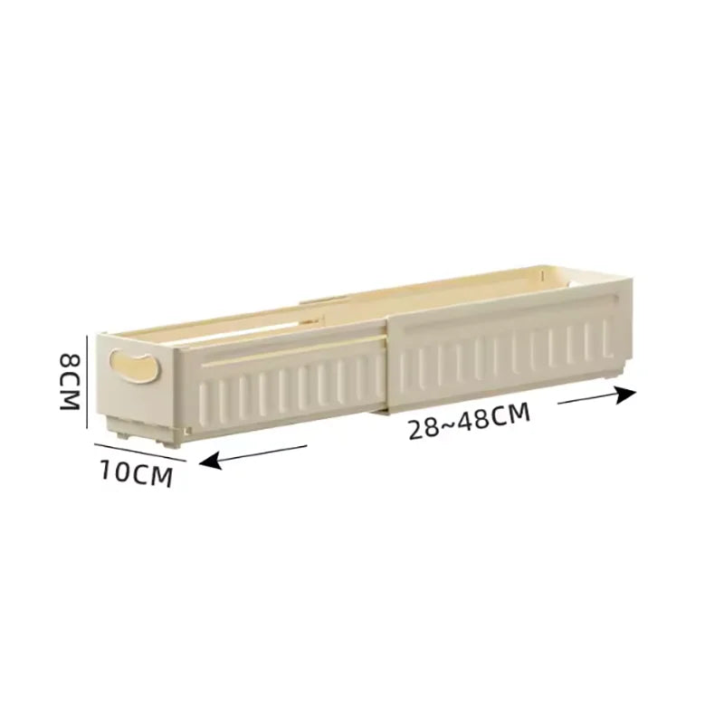 1/2/3PCS Retractable Drawer Organizer Adjustable Cabinet Storage Box Stackable Kitchen Organizers Sorting Storage Box For Home