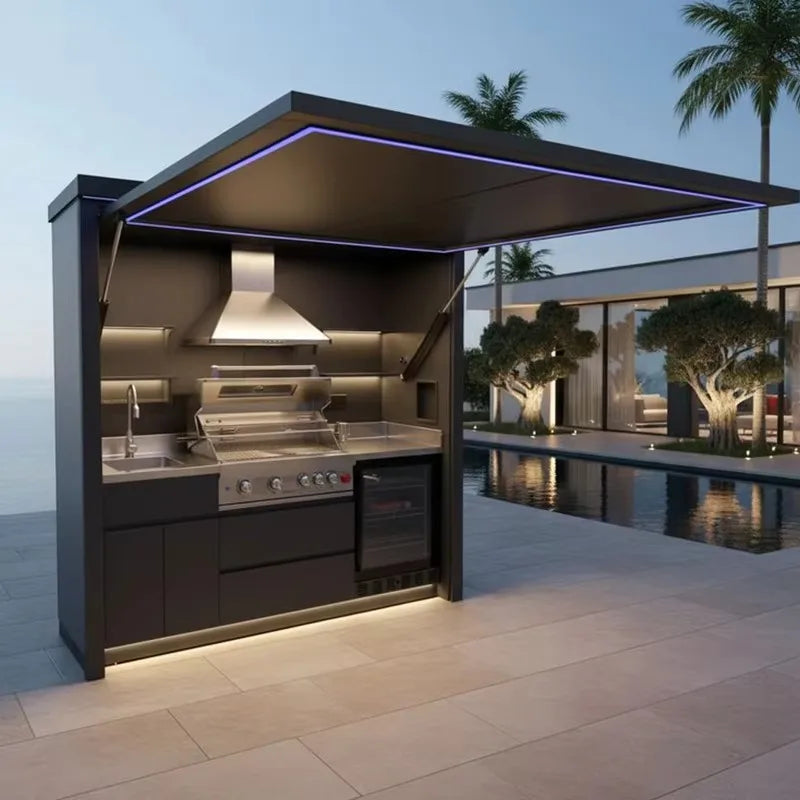 Captivating Aluminum Outdoor Kitchens with BBQ Grills & Pizza Ovens-Durable Eco-Friendly Make Statement Our Eye-Catching Design