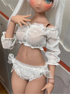 BJD Doll Clothes For 1/4 Dolls Sexy Underwear Set Off shoulder Top Underpants Dolls Clothing Accessories