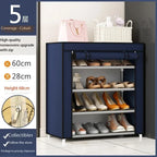 5/7/10-Layer Shoe Rack Large Dustproof Shoes Storage Hanger with Cover Simple Capacity Space-saving Shoes Cabinet Home Organizer