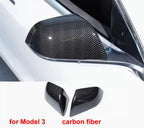 For Tesla Model 3 / Model Y Replace Car Accessories Rear View Mirrors Shell Cap Housing Wing Door Side Mirror Cover 1 Pair