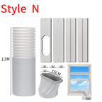 Air Conditioner Exhaust Hose Vent Kit Mobile Air Conditioning Parts Window Kit Slide Plate Tube Connector Wind Shield Adaptor