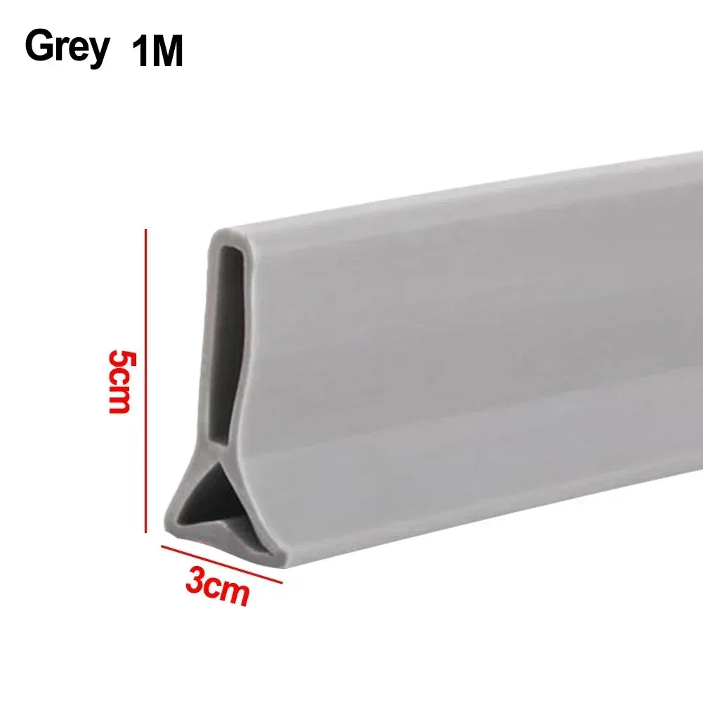 Stopper Water Barrier 5cm Height Accessories Bathroom Kitchens Silicone Transparent/Grey/black/white Brand New