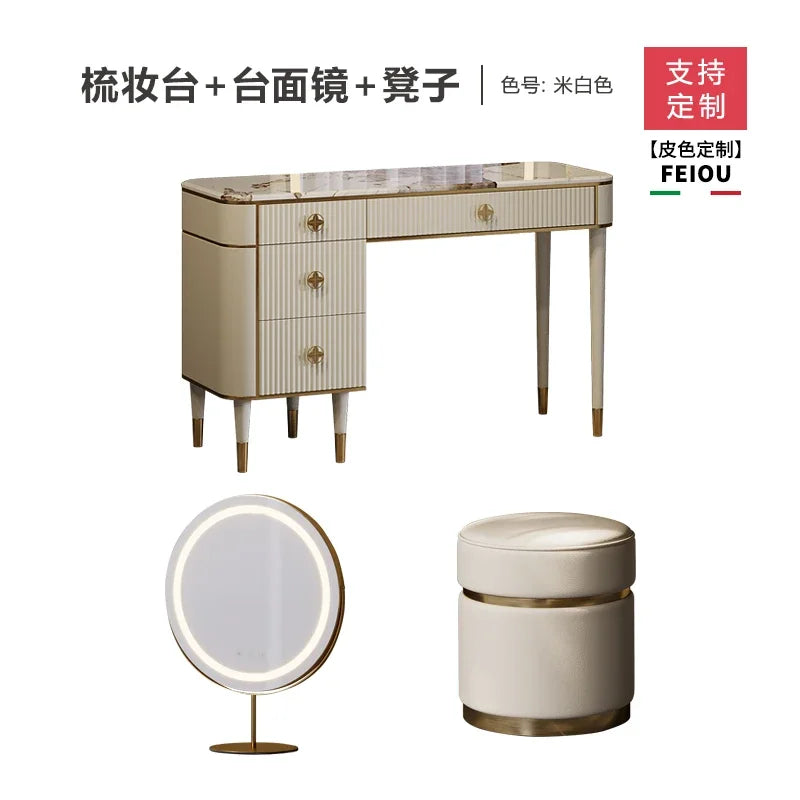 Dresser Bedroom Modern Minimalist Marble Integrated Makeup Table