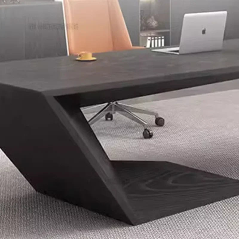 Designer Aesthetic Executive Office Desk & Chair Set