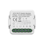 Tuya DIY Breaker Wifi Smart Light Switch Module 10A 100-240V Two Way App Remote Control Work with Alexa Google Home 1/2/3/4Gang