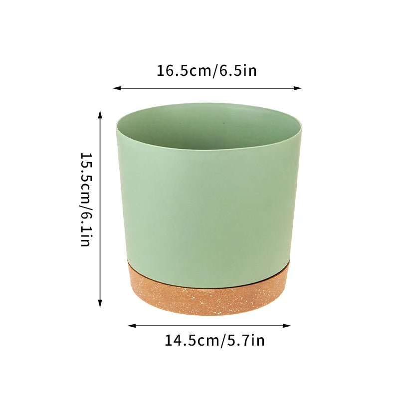 Self Watering Plant Pots Automatic Plastic Flowerpot Bottom Watering Planters with Saucer for Indoor Outdoor Plants Garden Decor