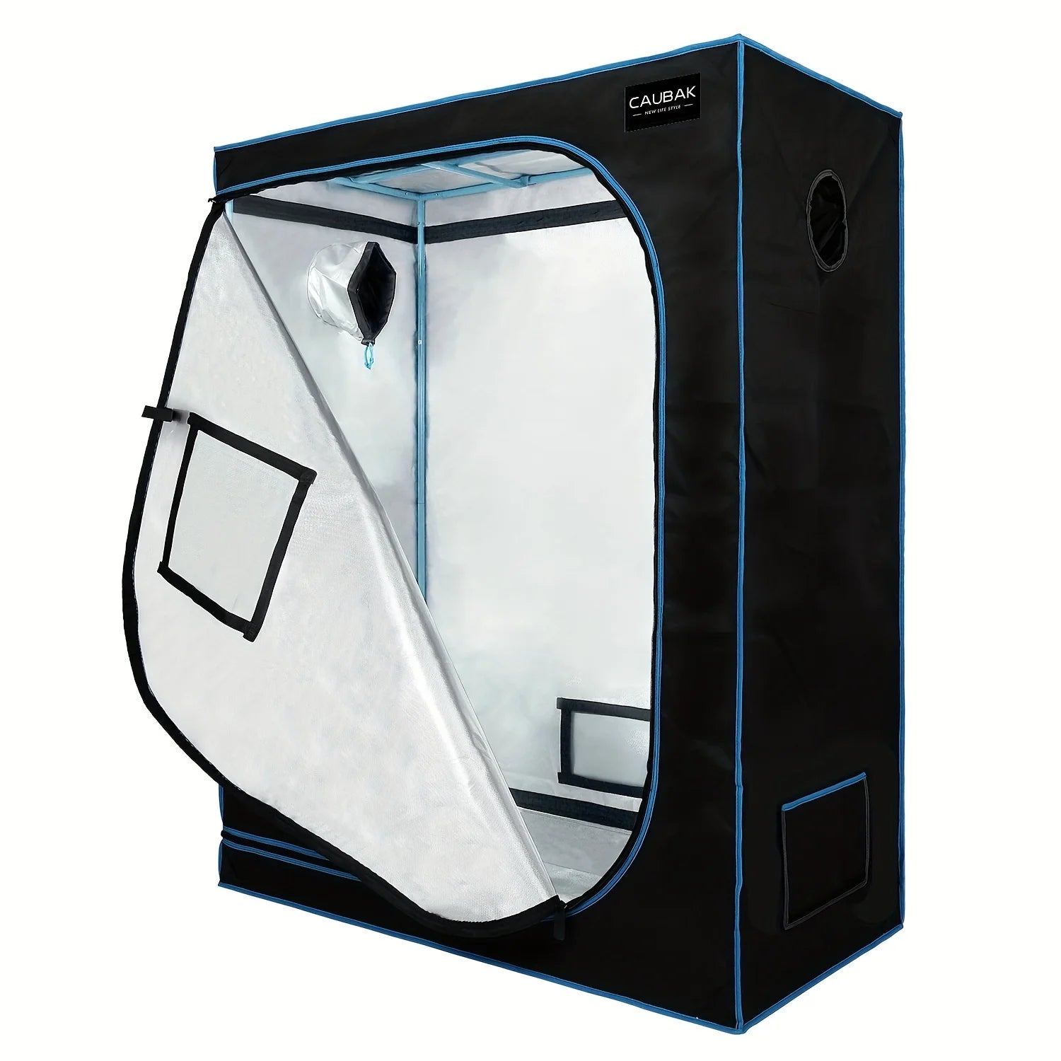 CAU 120x60x150cm Plant Growth Tent with Observation Window, Detachable Tray, and Indoor Plant Growth Kit