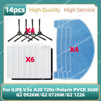 Compatible For ILIFE V3x, A20, T20s / Polaris PVCR 3600 / G2 0926W / G2 0726W / G2 1226 Side Brush Hepa Filter Mop Cloth Parts