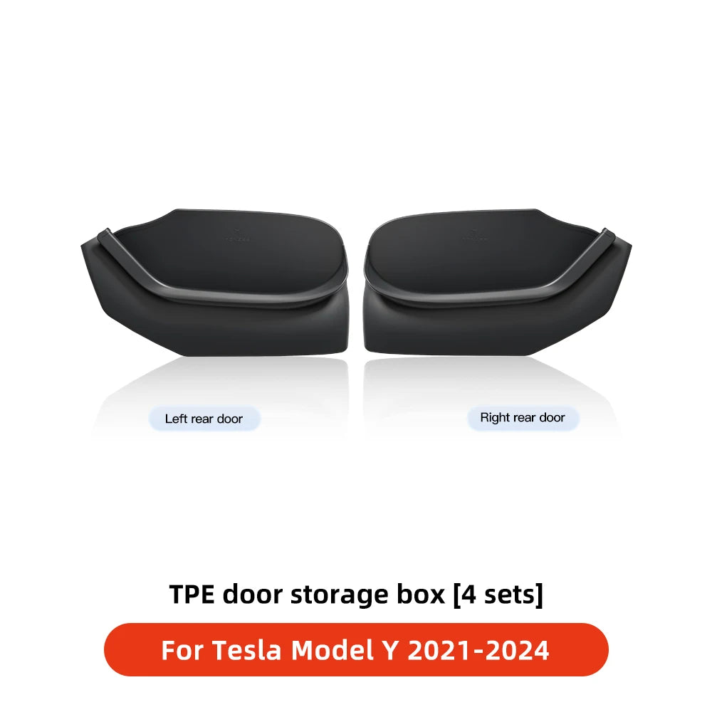 YZ For Tesla Model Y Model 3 Highland 2024 Tesla Door Side Storage Box Front Rear Side Interior Storage Modification Accessories