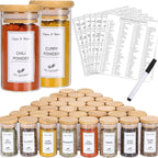 Kitchen Food Stickers Waterproof Food Spice Jar Label Seasoning Jar Sticker white black  Kitchen Canning Stickers Set